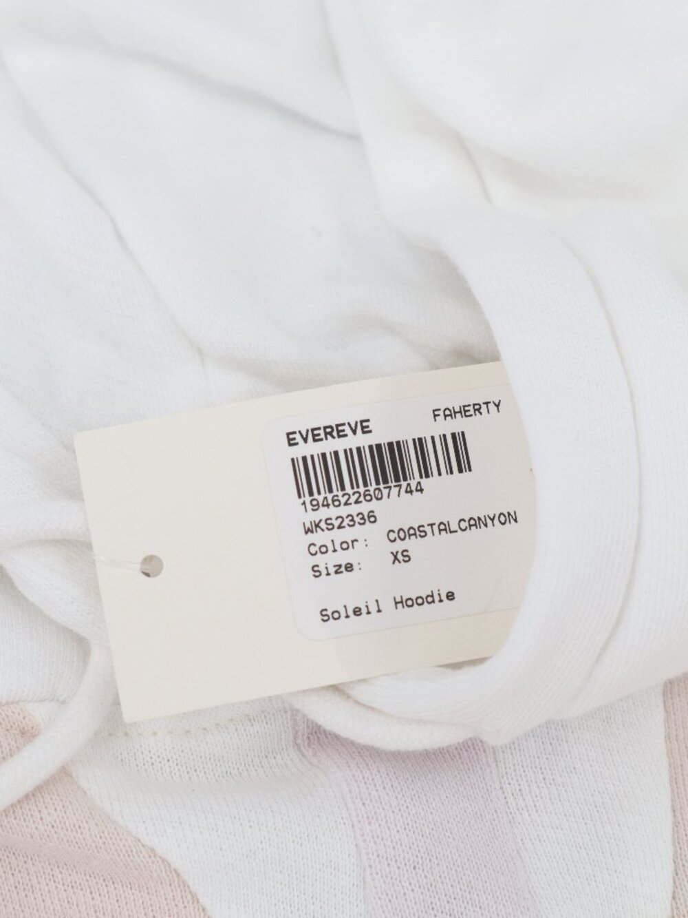 NWT Faherty Soleil Hoodie Coastal Canyon Sun Sea Cotton French Terry XS WKS2336 - Picture 13 of 14